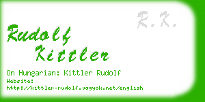 rudolf kittler business card